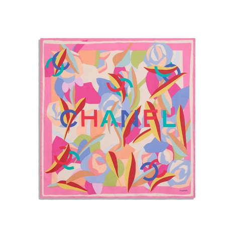 chanel pink silk scarf|authentic chanel silk scarf.